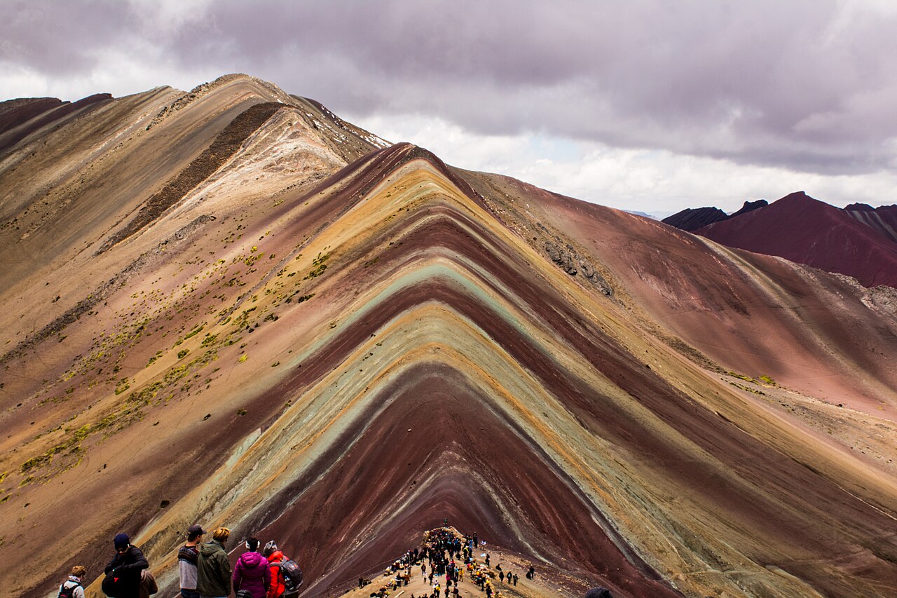 The colored slopes of Vinicunca, Peru