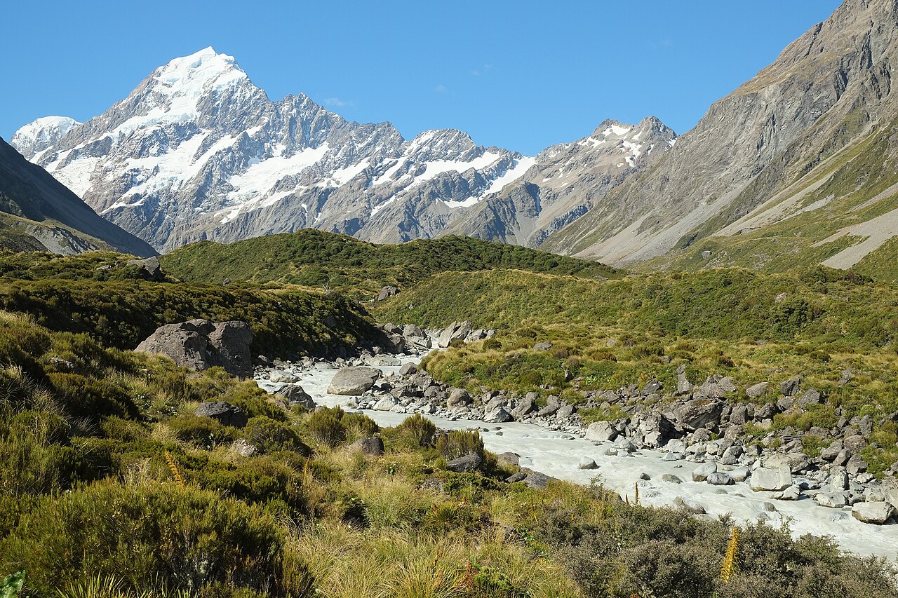 Hooker Valley and the Mount Cook Range, New Zealand