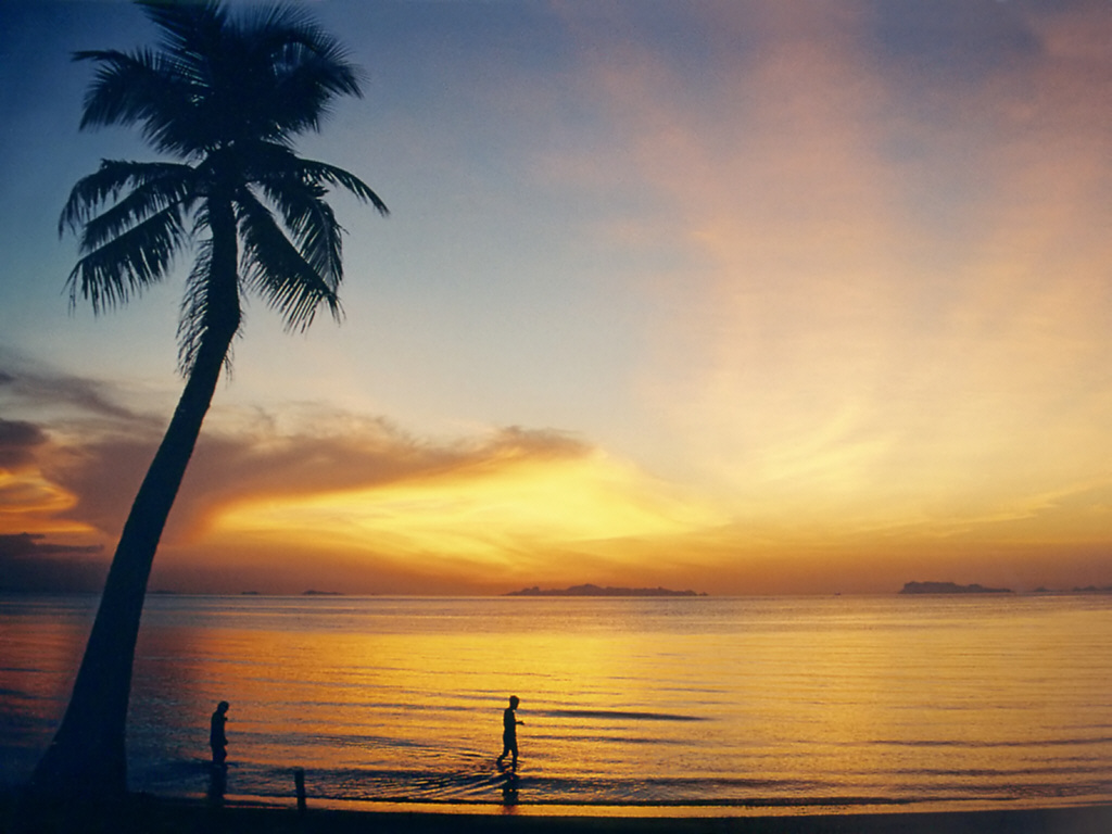 Sunset at Lipa Noi Beach, Koh Samui, Thailand