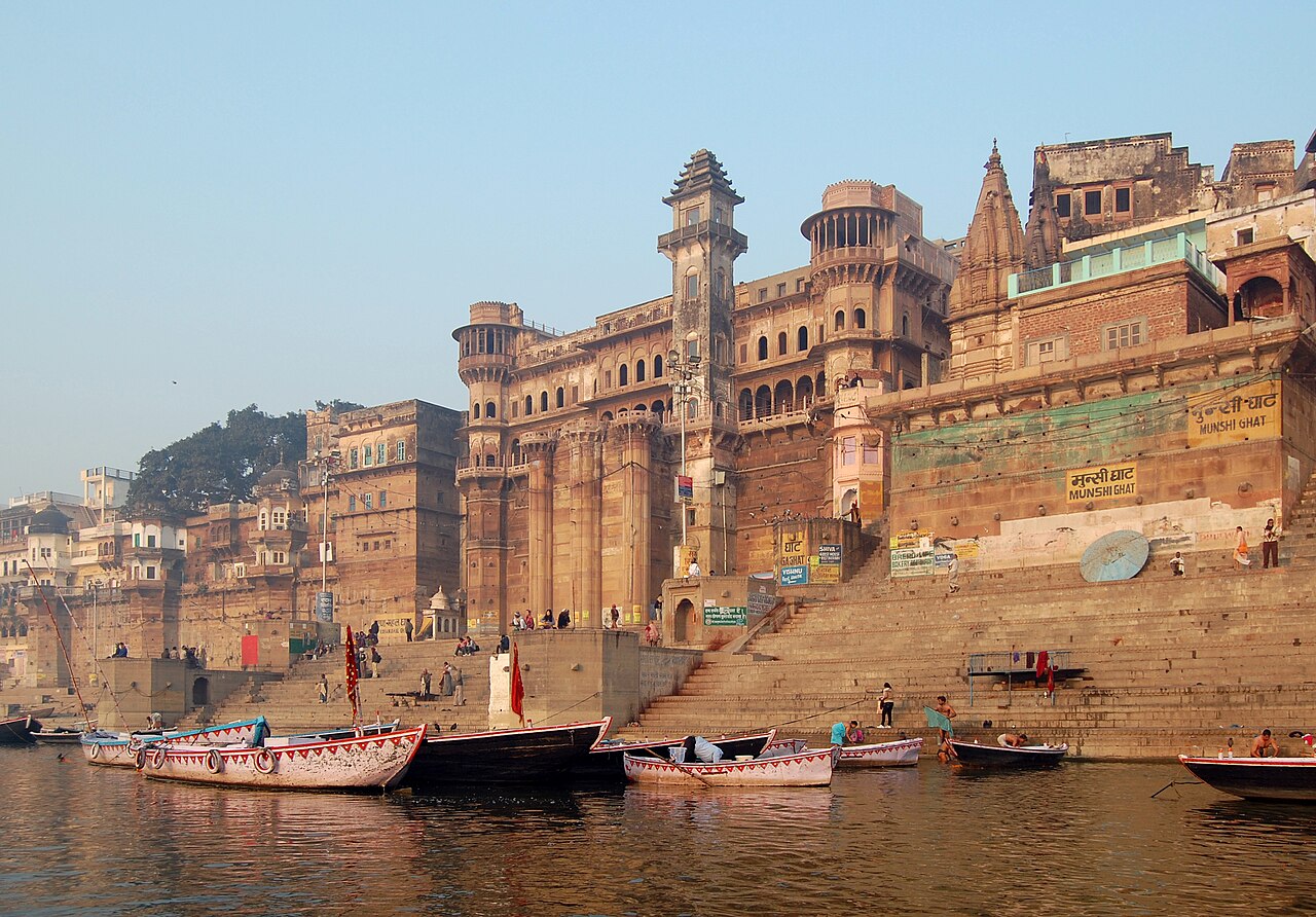 Ghats along the Ganges in Varanasi, India