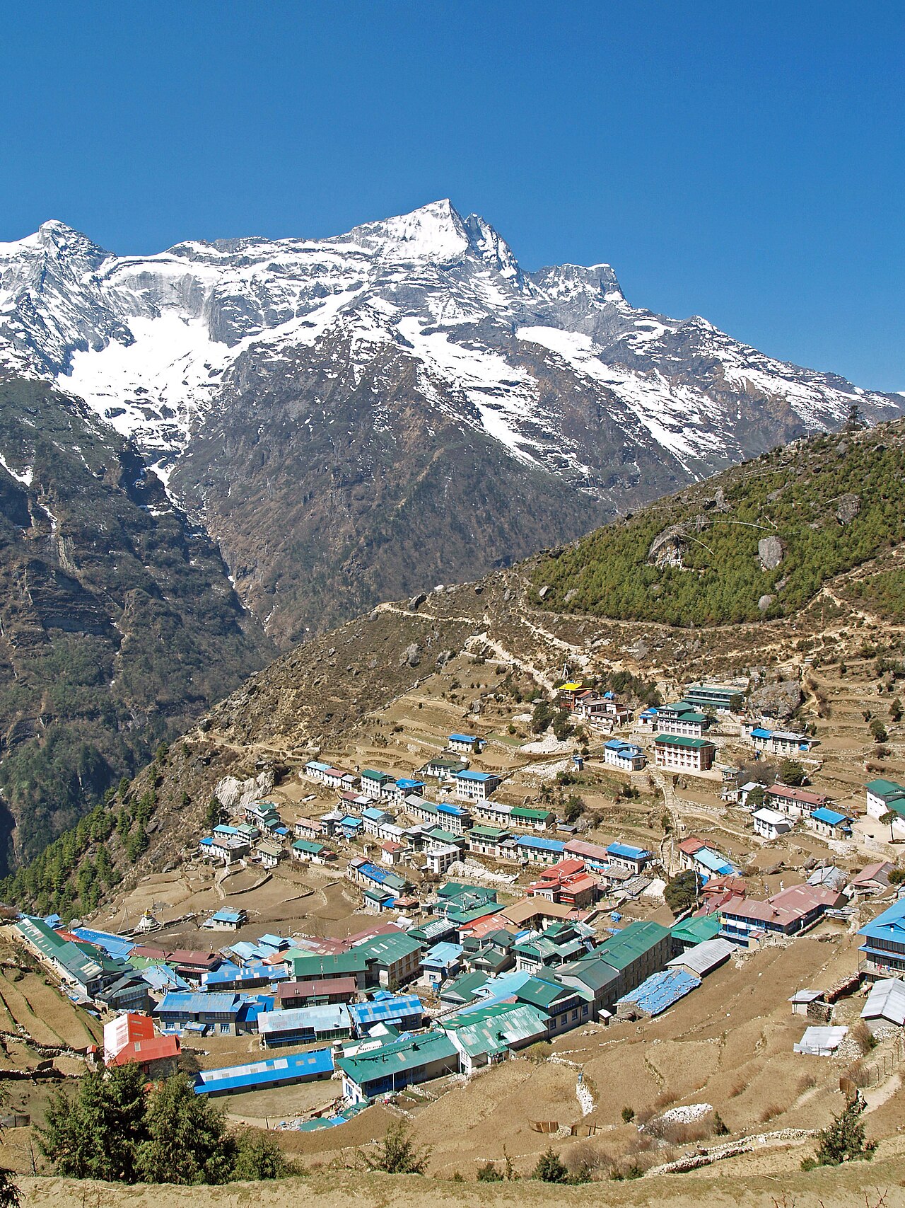 Namche Bazaar in the Khumbu / Everest region, Nepal
