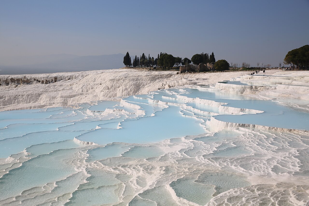 Travertine terraces at Pamukkale, Turkey