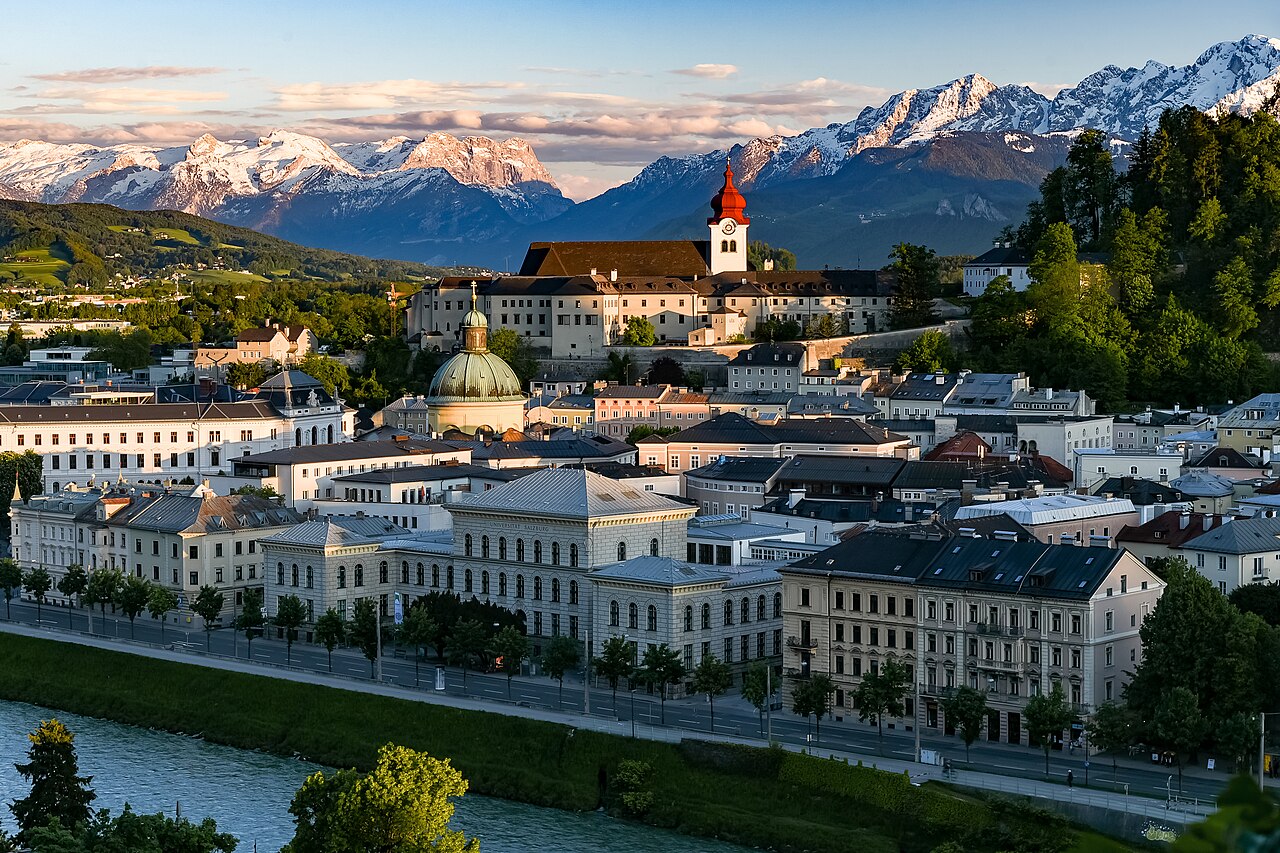 Salzburg and its alpine backdrop, Austria