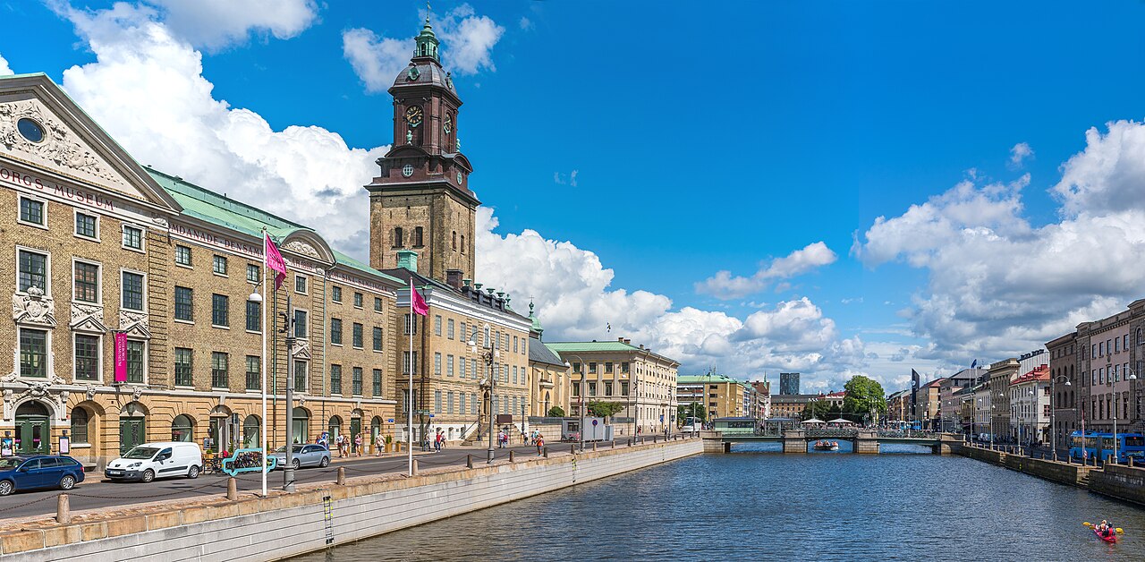 Gothenburg's canal-side buildings, Sweden